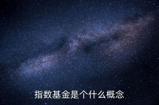 指數(shù)基金是個什么概念