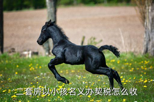 用孩子名買房交什么稅，二套房以小孩名義辦契稅怎么收