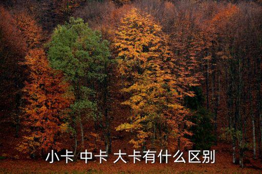 小卡 中卡 大卡有什么區(qū)別