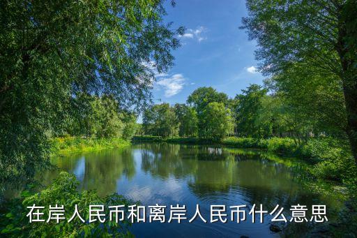 在岸人民幣和離岸人民幣什么意思