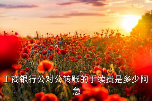 工商銀行公對(duì)公轉(zhuǎn)賬的手續(xù)費(fèi)是多少阿 急