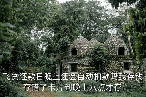飛貸還款日晚上還會(huì)自動(dòng)扣款嗎我存錢存錯(cuò)了卡片到晚上八點(diǎn)才存
