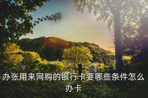 辦張用來網(wǎng)購的銀行卡要哪些條件怎么辦卡