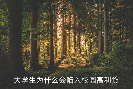 校園貸為什么還有人貸，為什么最近分期付款貸款在大學校園里越來越多