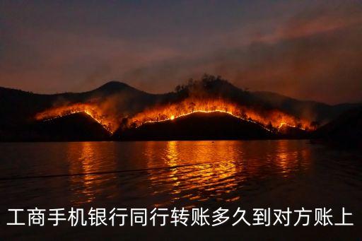 工商手機(jī)銀行同行轉(zhuǎn)賬多久到對(duì)方賬上