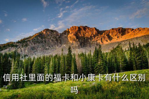 信用社里面的?？ê托】悼ㄓ惺裁磪^(qū)別嗎