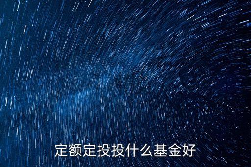 定額定投投什么基金好