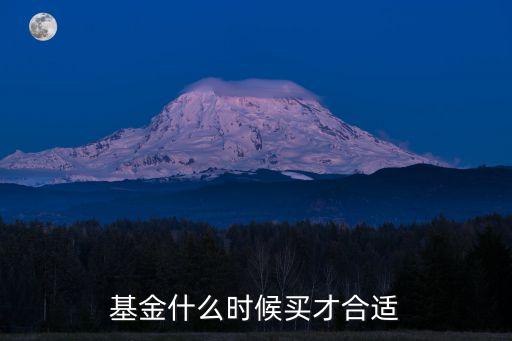 基金什么時(shí)間買入最好，基金什么時(shí)候買才合適