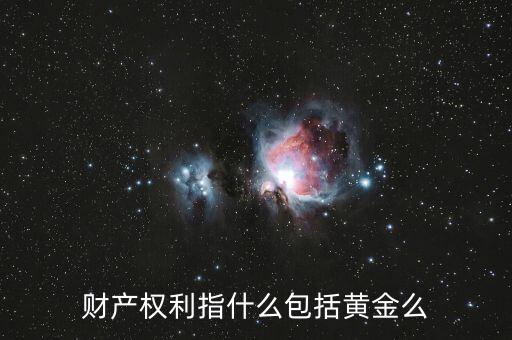 財(cái)產(chǎn)權(quán)利指什么包括黃金么