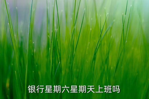 銀行星期六星期天上班嗎