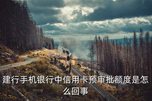 建設(shè)預(yù)審額度是什么意思，建行手機銀行中信用卡預(yù)審批額度是怎么回事