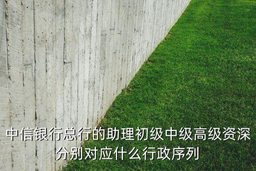中信銀行行長(zhǎng)什么級(jí)別，誰(shuí)知道中信銀行總行的行員級(jí)別劃分