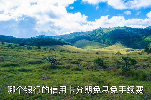 什么卡分期不要手續(xù)費(fèi)，哪個(gè)銀行的信用卡分期免息免手續(xù)費(fèi)