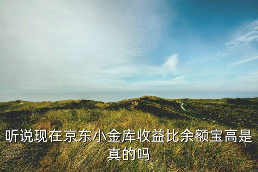 聽說現(xiàn)在京東小金庫收益比余額寶高是真的嗎
