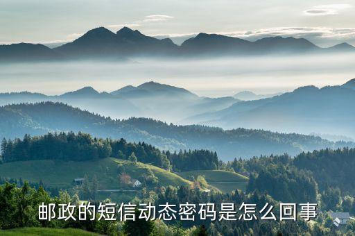郵政的短信動(dòng)態(tài)密碼是怎么回事