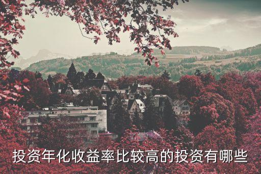 投資年化收益率比較高的投資有哪些