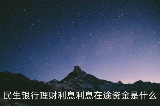 在途資金是什么意思，興業(yè)銀行理財產品在途資金什么意思