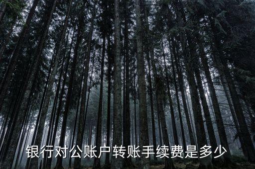 銀行對(duì)公賬戶轉(zhuǎn)賬手續(xù)費(fèi)是多少