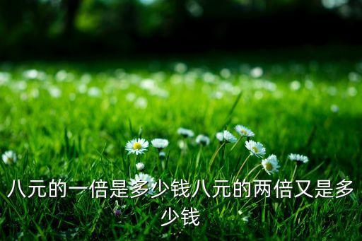 八元的一倍是多少錢八元的兩倍又是多少錢