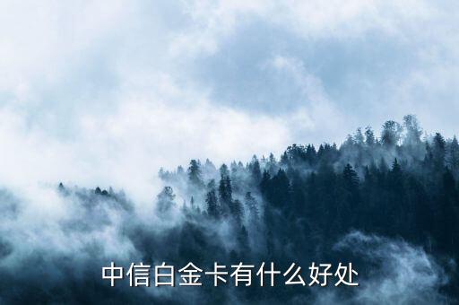 中信銀行白金卡有什么好處，中信白金信用卡有什么好處