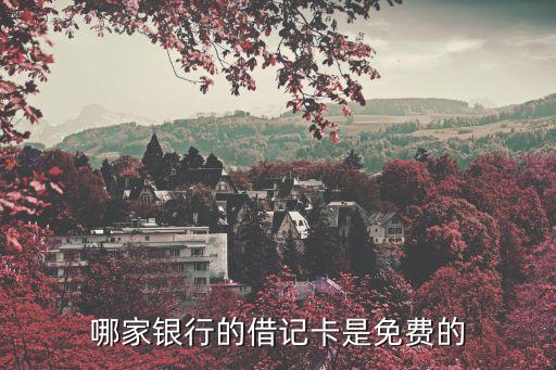 哪家銀行的借記卡是免費(fèi)的