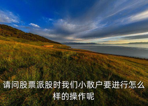 請(qǐng)問(wèn)股票派股時(shí)我們小散戶要進(jìn)行怎么樣的操作呢