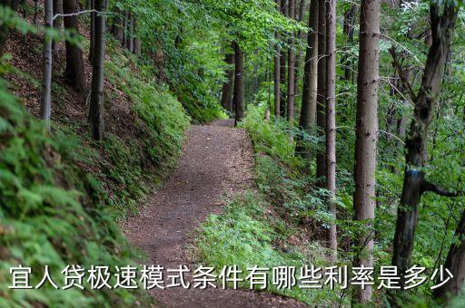 宜人貸極速模式條件有哪些利率是多少