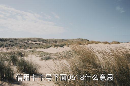 信用卡卡號下面0618什么意思