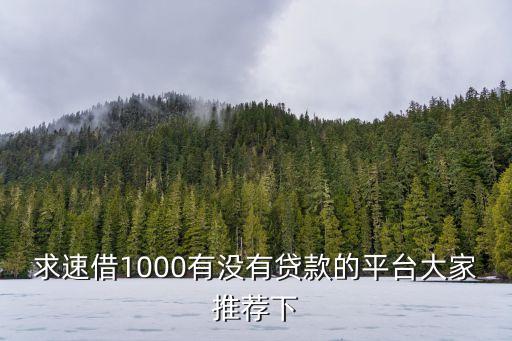 什么地方可以借1000，急用1000哪里可以借到