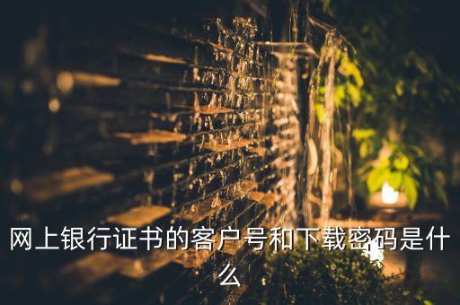 廣州銀行證書下載密碼是什么樣的，個人網(wǎng)上銀行的證書的下載密碼是甚么