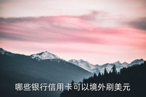 什么信用卡美國(guó)可以刷，哪些銀行信用卡可以境外刷美元