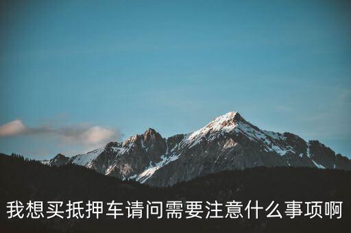 抵押車行買車注意什么，抵賬車 購買 需要注意什么