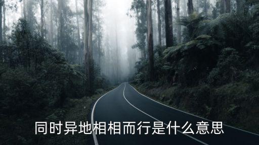 同地異行是什么意思，同時(shí)異地相相而行是什么意思