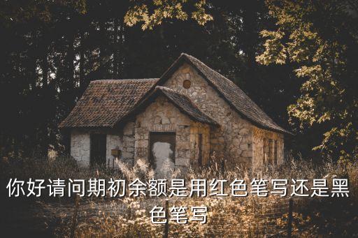 你好請問期初余額是用紅色筆寫還是黑色筆寫
