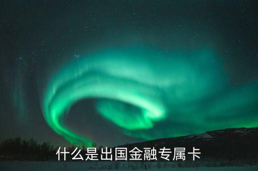 什么是出國(guó)金融專屬卡