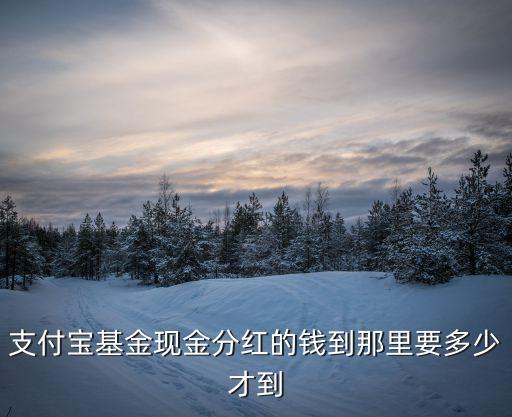 支付寶基金現(xiàn)金分紅的錢到那里要多少才到