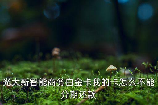 光大為什么不能分期還款，光大信用卡顯示狀態(tài)異常無法分期是什么