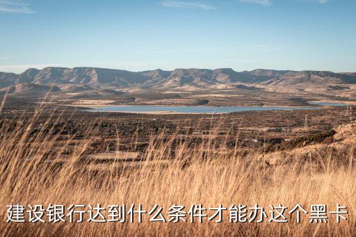 建設(shè)銀行達到什么條件才能辦這個黑卡