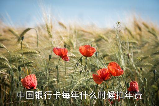 中國銀行卡每年什么時(shí)候扣年費(fèi)