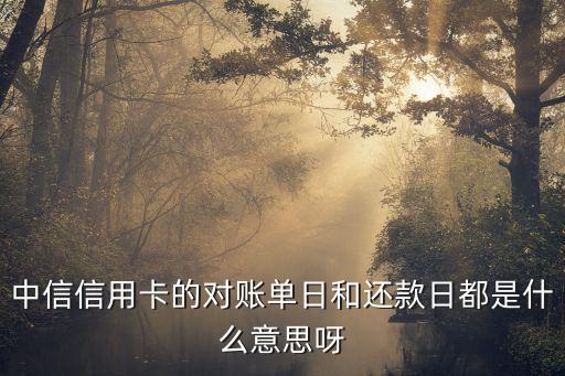 對(duì)賬單日是什么意思，信用卡對(duì)賬單和每到期日是什么意思