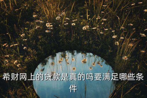 希財(cái)網(wǎng)貸款要什么條件，希財(cái)網(wǎng)上的貸款是真的嗎要滿足哪些條件