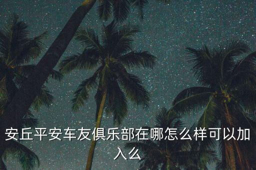平安車(chē)友是什么，大家對(duì)平安車(chē)友會(huì)有什么樣的要求和期望呢