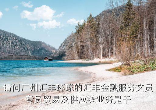 匯豐的業(yè)務(wù)員做什么的，請問廣州匯豐環(huán)球的匯豐金融服務(wù)文員專員貿(mào)易及供應(yīng)鏈業(yè)務(wù)是干