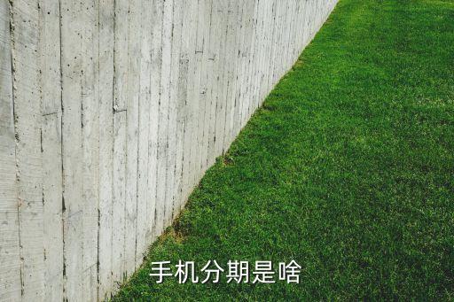 手機(jī)分期是啥