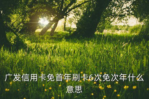 刷卡6次免次年什么意思，信用卡說的刷6次免年費是什么意思我一次刷1塊錢算不算一次那一