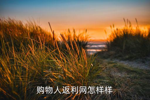 購(gòu)物人返利網(wǎng)怎樣樣