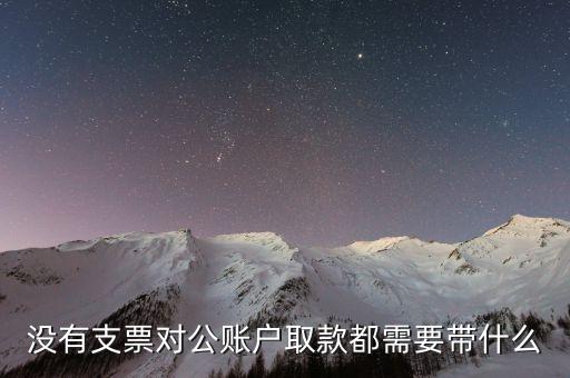 從公戶取錢需要什么手續(xù)，取公司基本戶的錢需要帶什么東西