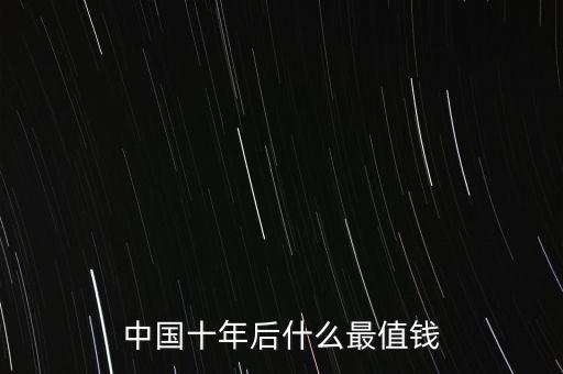 中國十年后什么最值錢