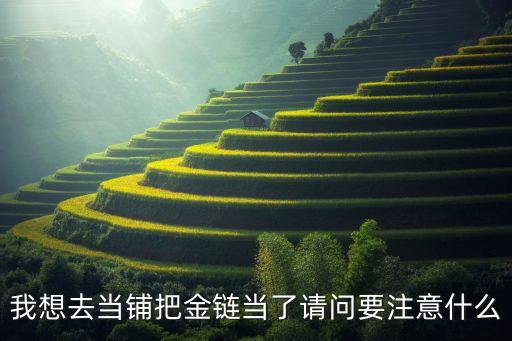 我想去當(dāng)鋪把金鏈當(dāng)了請(qǐng)問(wèn)要注意什么