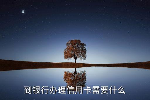 到銀行辦理信用卡需要什么
